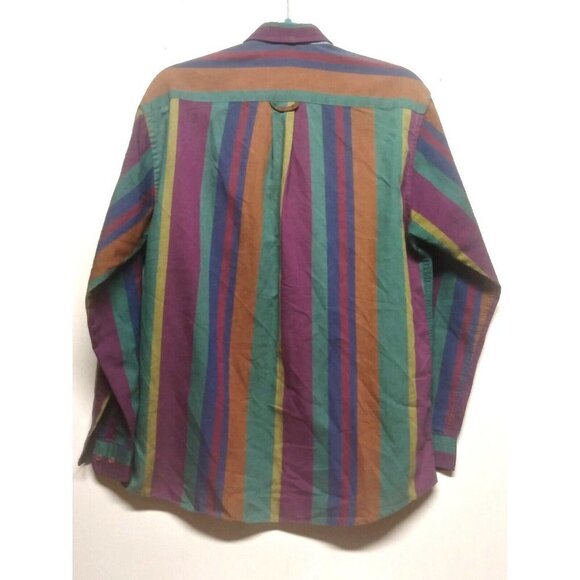 Oscar De La Renta Shirt Mens Size Medium Multicolor Striped Button Down - Picture 2 of 9